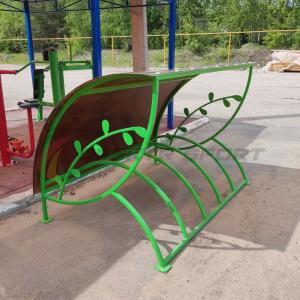 Купить Велопарковка крытая, с веточкой, цв. зеленый в Кропоткине 
